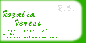 rozalia veress business card